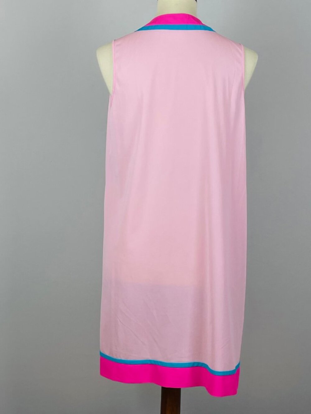 Vtg JC Penney Gaymode Nightgown Sz M Pink Sleeveless Mod Glam Princess Peach - Picture 4 of 7
